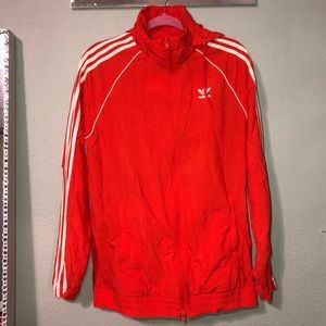Men’s Orange Adidas Zip Up Hoodie